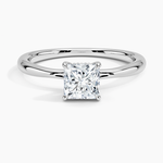 Freesia Hidden Halo Diamond Ring Platinum Princess Engagement Ring