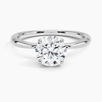 Freesia Hidden Halo Diamond Ring Platinum Round Engagement Ring