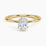 Freesia Hidden Halo Diamond Ring Yellow Gold 18k Pear Engagement Ring