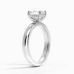 Sydney Perfect Fit Halo 3mm Diamond Ring Platinum Emerald Engagement Ring