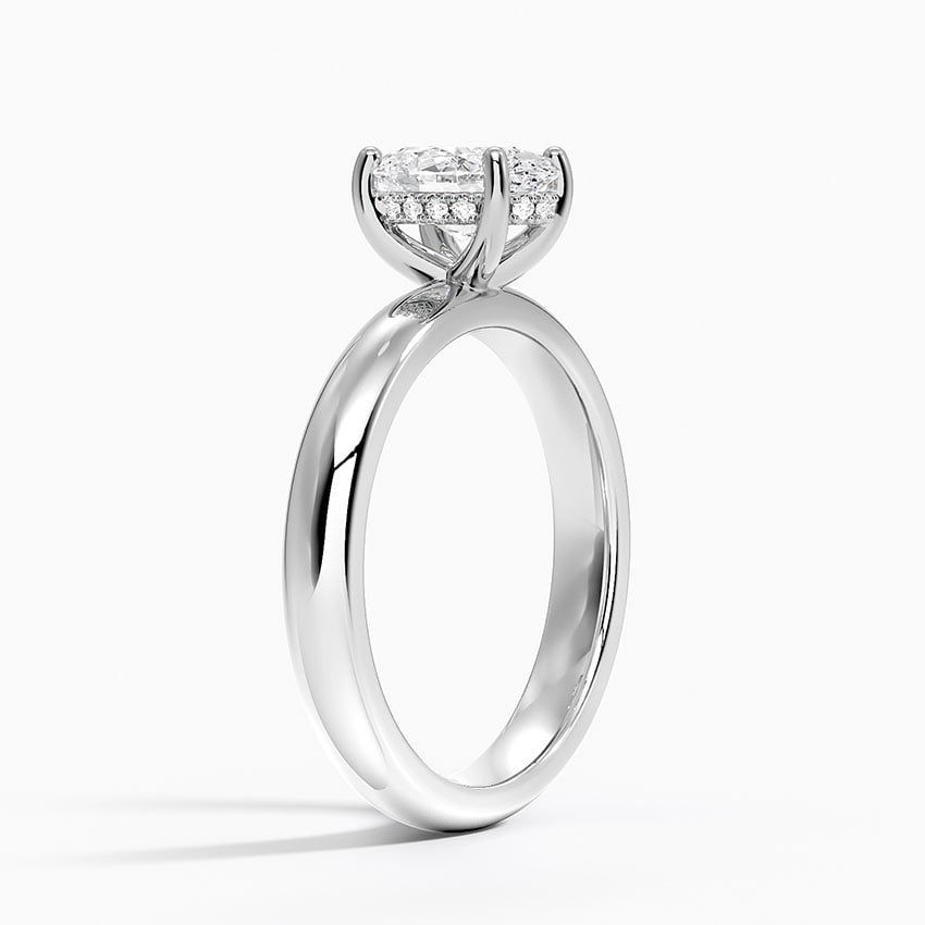 Sydney Perfect Fit Halo 3mm Diamond Ring Platinum Oval Engagement Ring