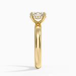 Sydney Perfect Fit Halo 3mm Diamond Ring Yellow Gold 18k Oval Engagement Ring