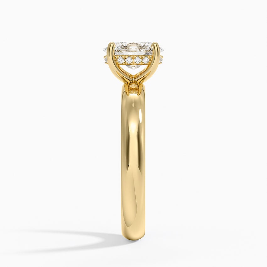 Sydney Perfect Fit Halo 3mm Diamond Ring Yellow Gold 18k Oval Engagement Ring