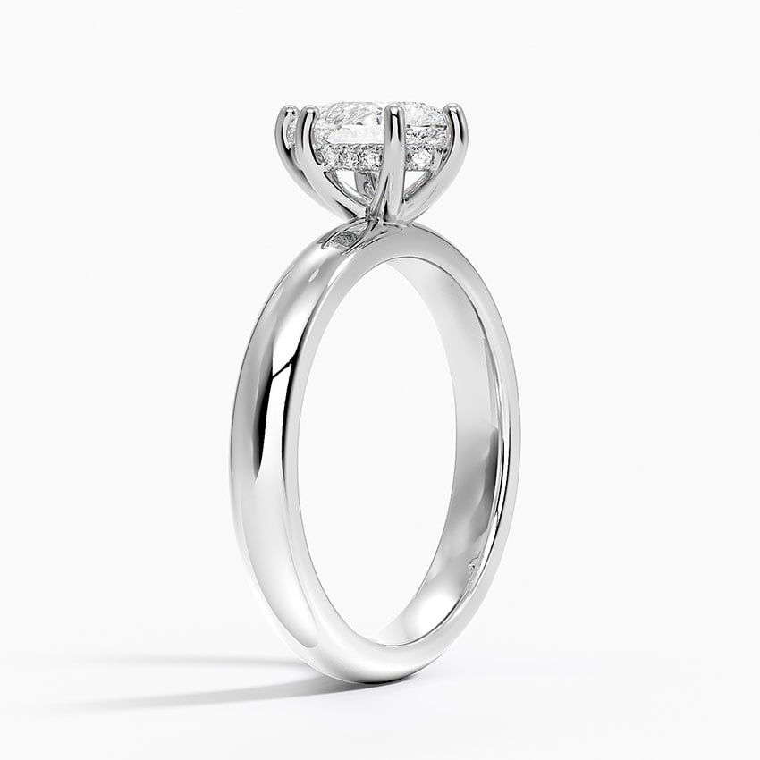 Sydney Perfect Fit Halo 3mm Diamond Ring Platinum Pear Engagement Ring