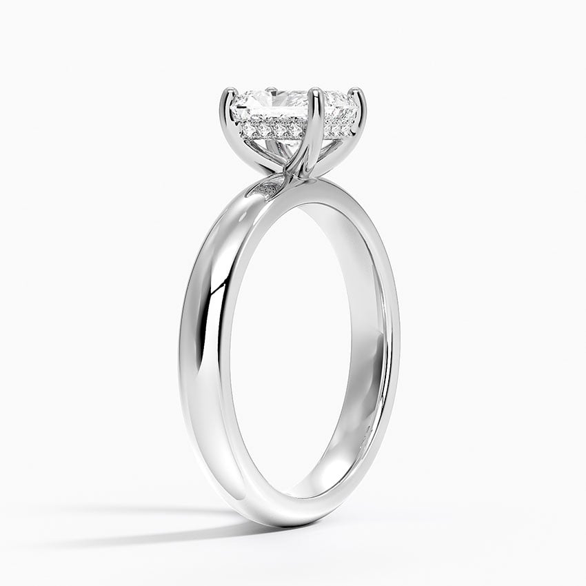 Sydney Perfect Fit Halo 3mm Diamond Ring Platinum Radiant Engagement Ring