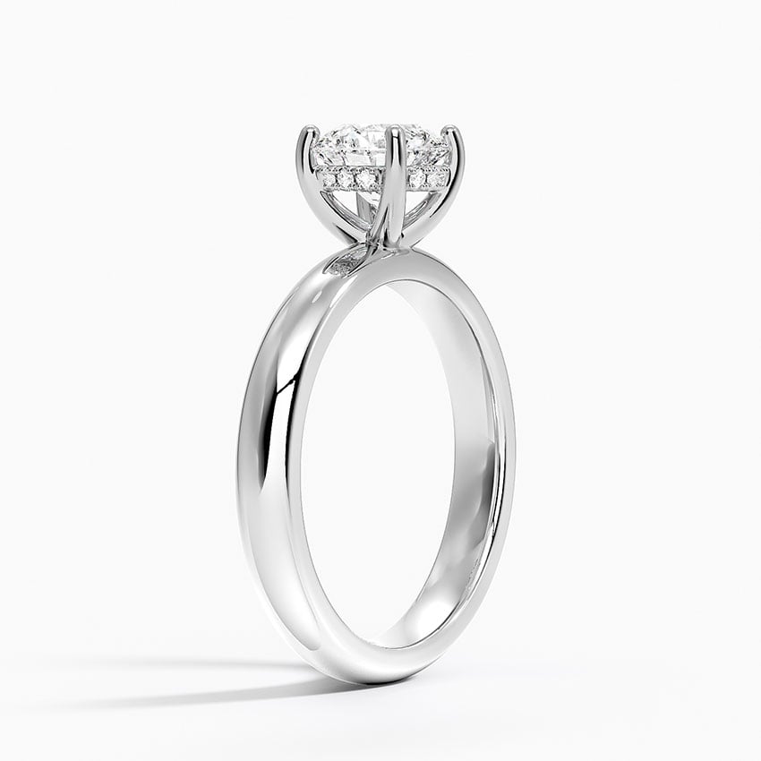 Sydney Perfect Fit Halo 3mm Diamond Ring Platinum Round Engagement Ring
