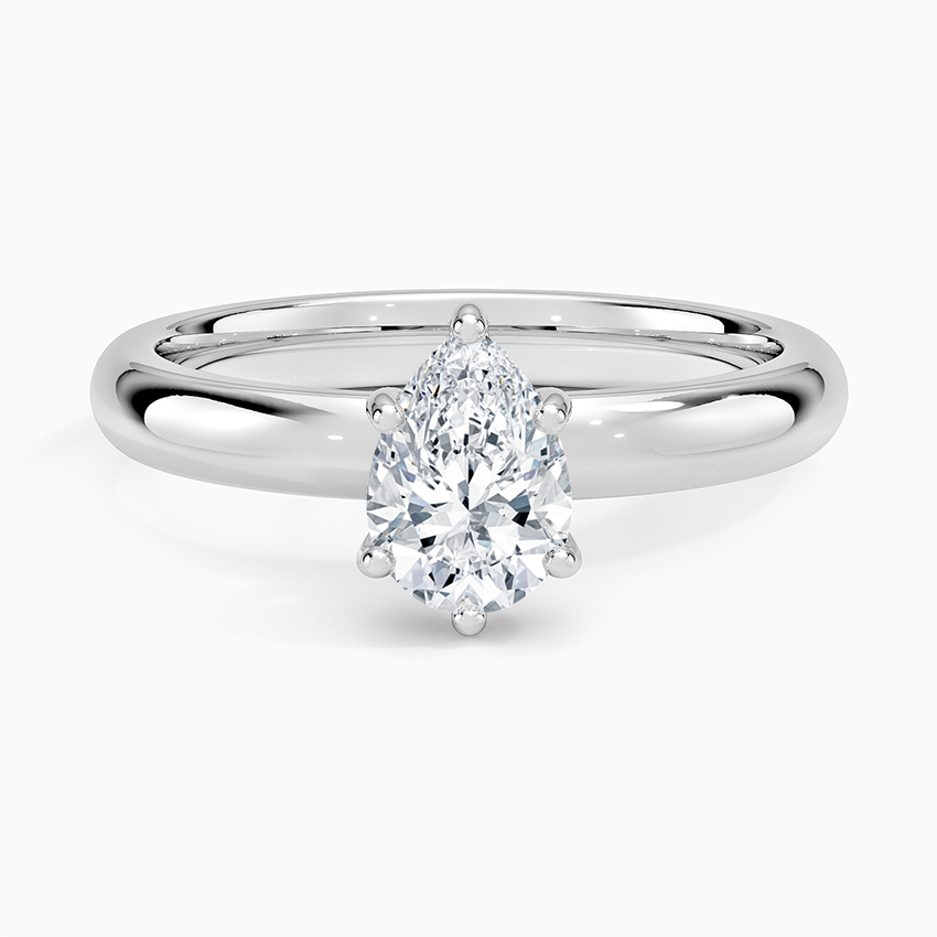 Sydney Perfect Fit Halo 3mm Diamond Ring Platinum Pear Engagement Ring