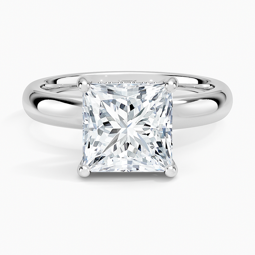 Sydney Perfect Fit Halo 3mm Diamond Ring Platinum Princess Engagement Ring