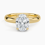 Sydney Perfect Fit Halo 3mm Diamond Ring Yellow Gold 18k Oval Engagement Ring
