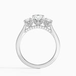 Petal Three Stone Diamond Ring (2/3 ct. tw.) Platinum Cushion Engagement Ring