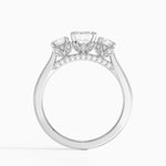 Petal Three Stone Diamond Ring (2/3 ct. tw.) Platinum Emerald Engagement Ring