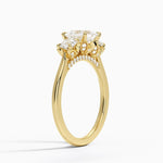 Petal Three Stone Diamond Ring (2/3 ct. tw.) Yellow Gold 18k Princess Engagement Ring