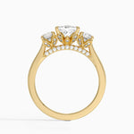 Petal Three Stone Diamond Ring (2/3 ct. tw.) Yellow Gold 18k Princess Engagement Ring