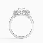 Petal Three Stone Diamond Ring (2/3 ct. tw.) Platinum Radiant Engagement Ring