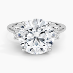 Petal Three Stone Diamond Ring (2/3 ct. tw.) Platinum Round Engagement Ring