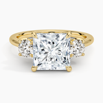 Petal Three Stone Diamond Ring (2/3 ct. tw.) Yellow Gold 18k Princess Engagement Ring