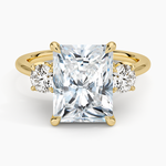 Petal Three Stone Diamond Ring (2/3 ct. tw.) Yellow Gold 18k Radiant Engagement Ring