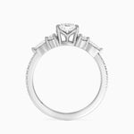 Luxe Nadia Pavé Diamond Ring (1/2 ct. tw.) Platinum Cushion Engagement Ring