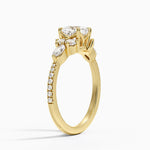 Luxe Nadia Pavé Diamond Ring (1/2 ct. tw.) Yellow Gold 18k Cushion Engagement Ring