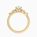 Luxe Nadia Pavé Diamond Ring (1/2 ct. tw.) Yellow Gold 18k Cushion Engagement Ring