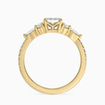 Luxe Nadia Pavé Diamond Ring (1/2 ct. tw.) Yellow Gold 18k Emerald Engagement Ring