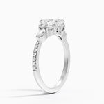 Luxe Nadia Pavé Diamond Ring (1/2 ct. tw.) Platinum Oval Engagement Ring