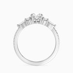 Luxe Nadia Pavé Diamond Ring (1/2 ct. tw.) Platinum Oval Engagement Ring