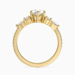 Luxe Nadia Pavé Diamond Ring (1/2 ct. tw.) Yellow Gold 18k Pear Engagement Ring