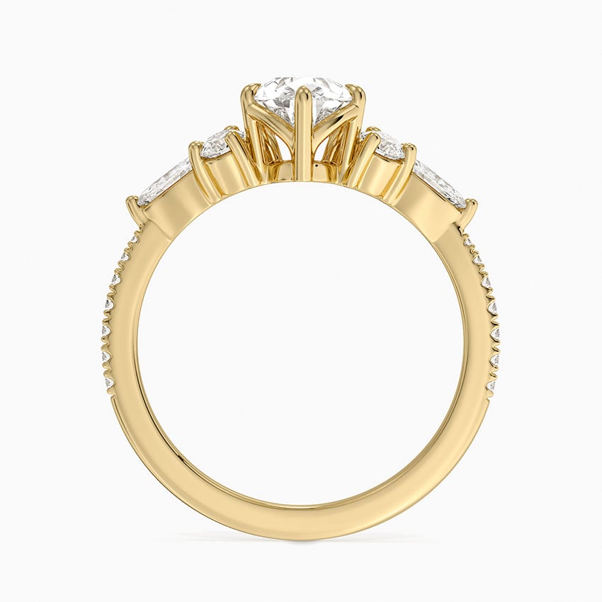 Luxe Nadia Pavé Diamond Ring (1/2 ct. tw.) Yellow Gold 18k Pear Engagement Ring