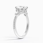 Luxe Nadia Pavé Diamond Ring (1/2 ct. tw.) Platinum Radiant Engagement Ring