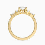 Luxe Nadia Pavé Diamond Ring (1/2 ct. tw.) Yellow Gold 18k Radiant Engagement Ring