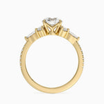 Luxe Nadia Pavé Diamond Ring (1/2 ct. tw.) Yellow Gold 18k Round Engagement Ring
