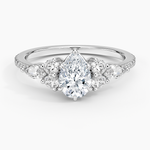Luxe Nadia Pavé Diamond Ring (1/2 ct. tw.) Platinum Pear Engagement Ring
