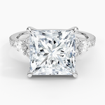 Luxe Nadia Pavé Diamond Ring (1/2 ct. tw.) Platinum Princess Engagement Ring
