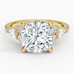 Luxe Nadia Pavé Diamond Ring (1/2 ct. tw.) Yellow Gold 18k Cushion Engagement Ring