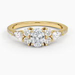 Luxe Nadia Pavé Diamond Ring (1/2 ct. tw.) Yellow Gold 18k Oval Engagement Ring