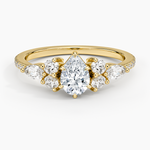 Luxe Nadia Pavé Diamond Ring (1/2 ct. tw.) Yellow Gold 18k Pear Engagement Ring