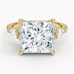 Luxe Nadia Pavé Diamond Ring (1/2 ct. tw.) Yellow Gold 18k Princess Engagement Ring