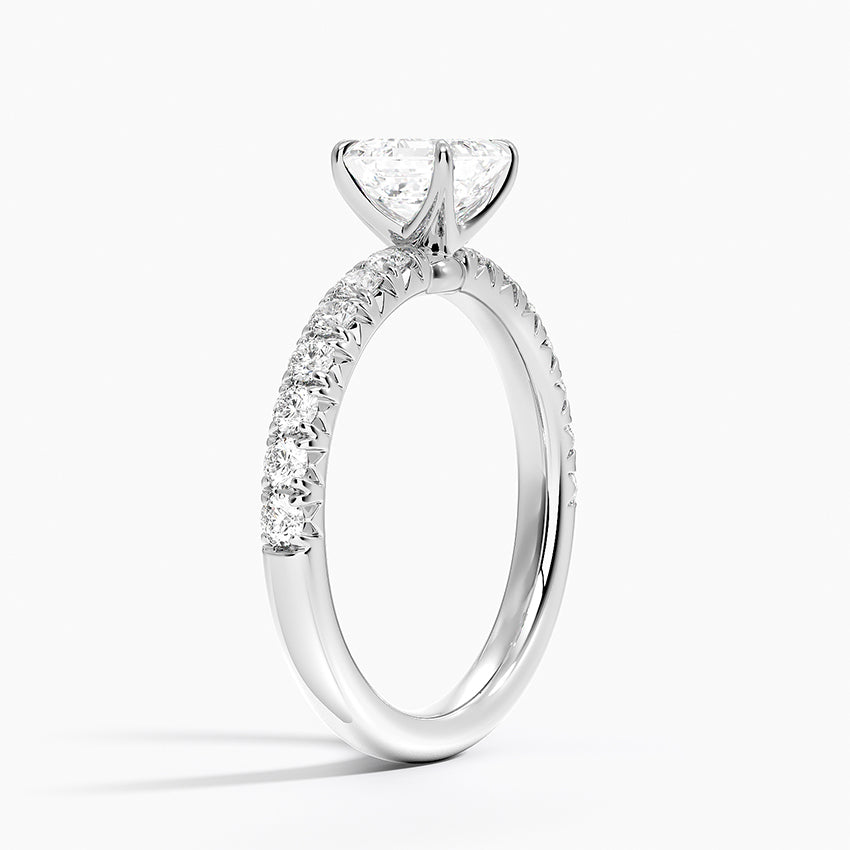 Luxe Amelie Diamond Ring (3/8 ct. tw.) Platinum Asscher Engagement Ring