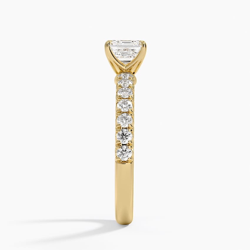 Luxe Amelie Diamond Ring (3/8 ct. tw.) Yellow Gold 18k Asscher Engagement Ring