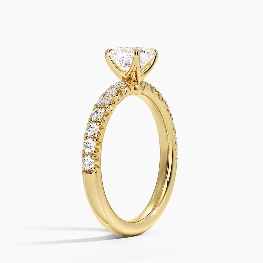 Luxe Amelie Diamond Ring (3/8 ct. tw.) Yellow Gold 18k Cushion Engagement Ring