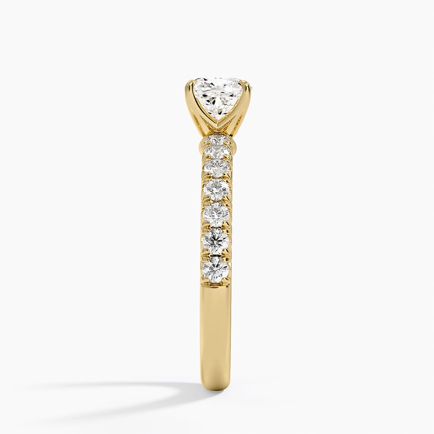 Luxe Amelie Diamond Ring (3/8 ct. tw.) Yellow Gold 18k Cushion Engagement Ring