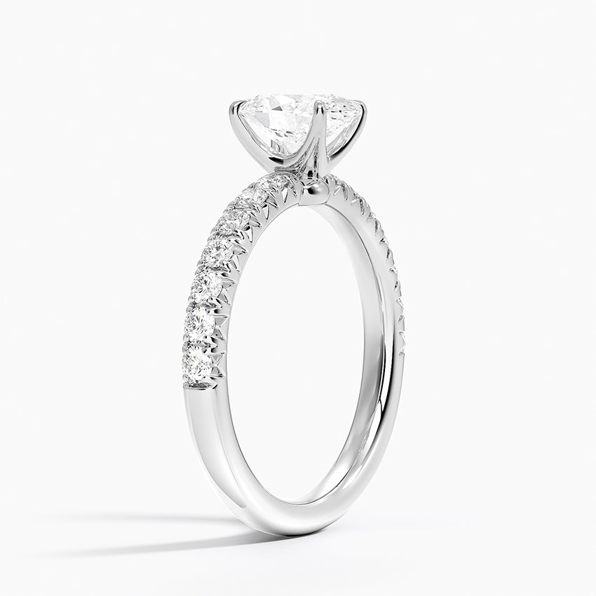 Luxe Amelie Diamond Ring (3/8 ct. tw.) Platinum Oval Engagement Ring