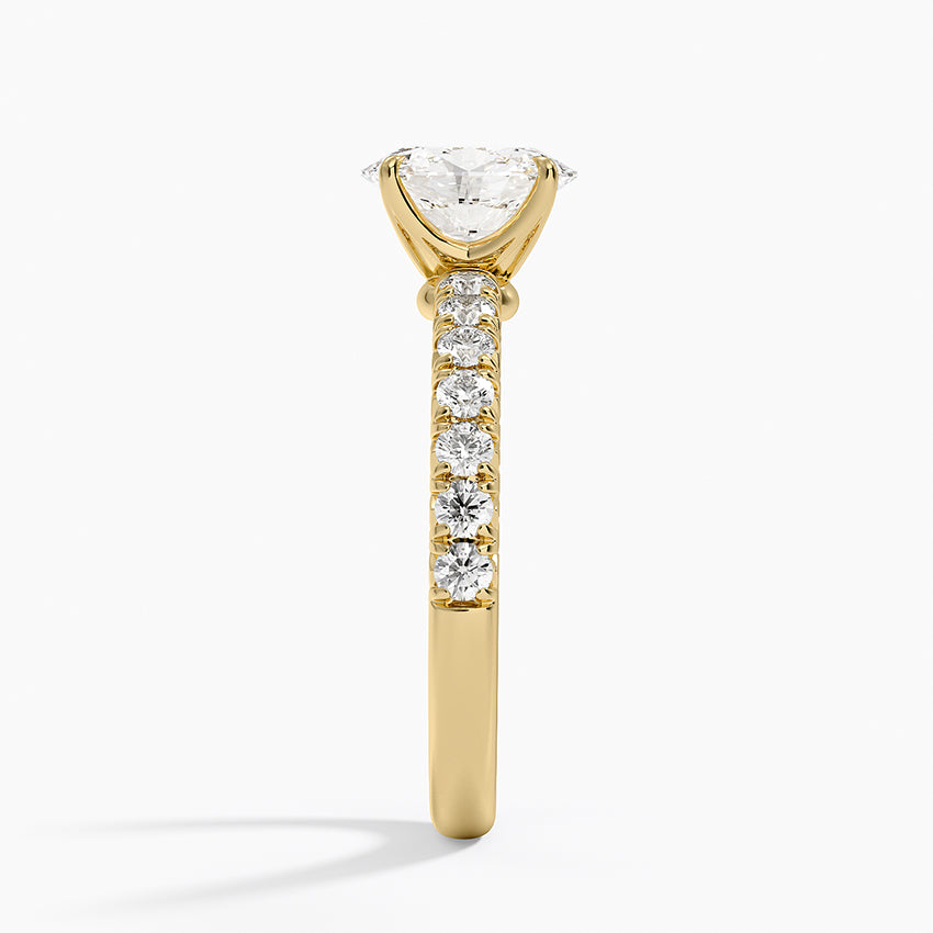 Luxe Amelie Diamond Ring (3/8 ct. tw.) Yellow Gold 18k Oval Engagement Ring