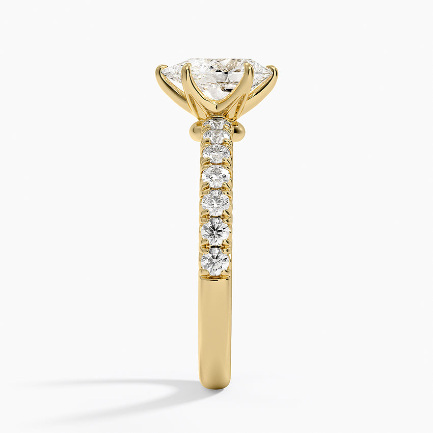 Luxe Amelie Diamond Ring (3/8 ct. tw.) Yellow Gold 18k Pear Engagement Ring