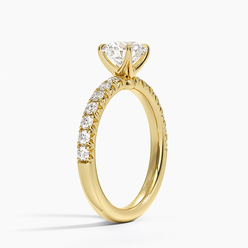 Luxe Amelie Diamond Ring (3/8 ct. tw.) Yellow Gold 18k Round Engagement Ring