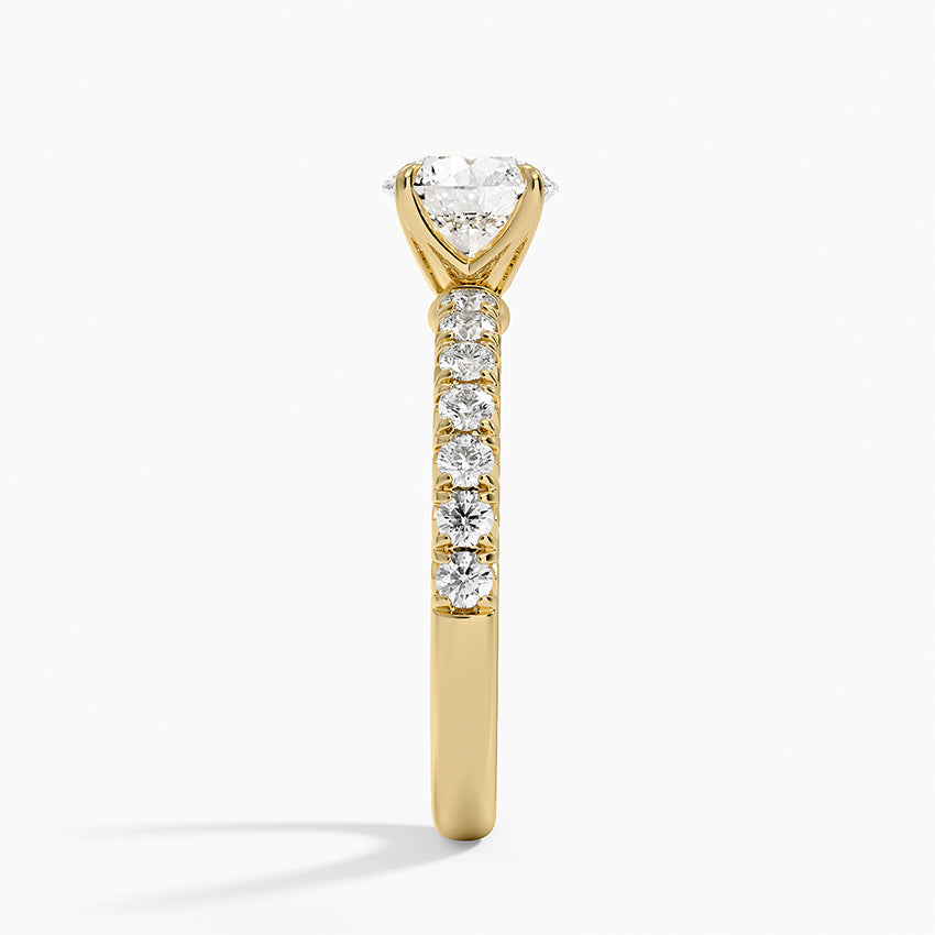 Luxe Amelie Diamond Ring (3/8 ct. tw.) Yellow Gold 18k Round Engagement Ring