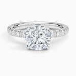 Luxe Amelie Diamond Ring (3/8 ct. tw.) Platinum Cushion Engagement Ring