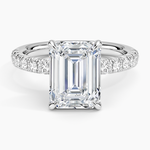 Luxe Amelie Diamond Ring (3/8 ct. tw.) Platinum Emerald Engagement Ring