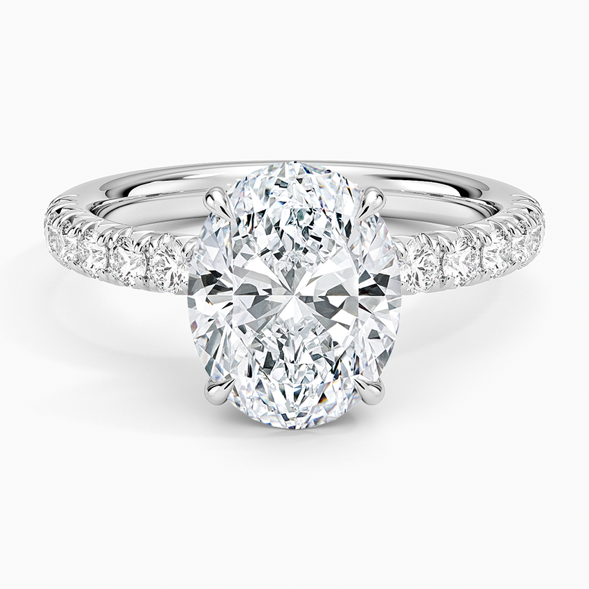 Luxe Amelie Diamond Ring (3/8 ct. tw.) Platinum Oval Engagement Ring